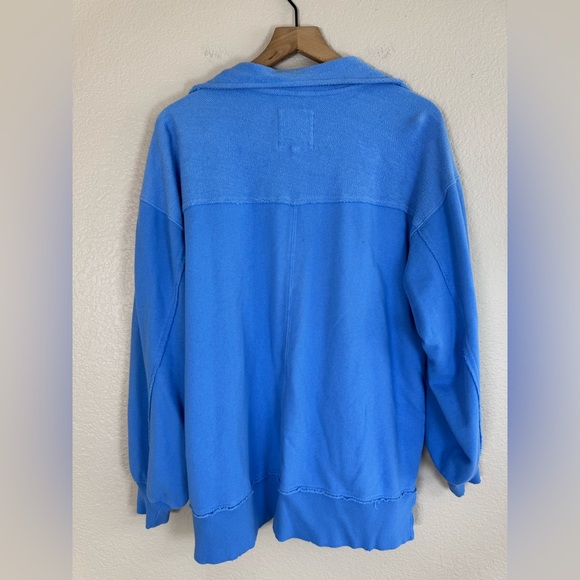 Aerie Starry Skies Open Neck Oversized Sweatshirt Blue Small $65 - Picture 11 of 15